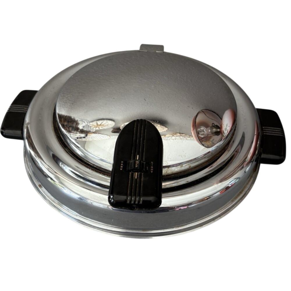UFO Westinghouse WSA24 Chrome Shaped Waffle Maker Iron No Cord VTG